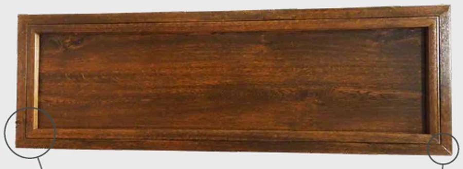 Finitura legno, vista frontale